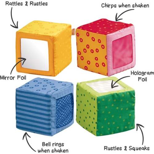 Happy Quartett Baby's 4 Piece Soft Block Set - HABA | Maisonette