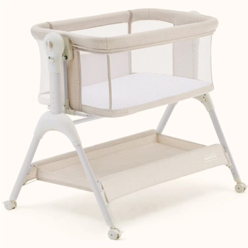 HARPPA Cuddly Sway | 3-in-1 Rocking Baby Bassinet & Bedside Sleeper with Anti-Reflux Mattress for Newborns | Attaches to Bed, Adjustable Height, Tool-Free Setup, Portable Wheels, CPSC Certified, Gentle Rocking Motion | Ideal for Infants, Safe Co-Sleeping