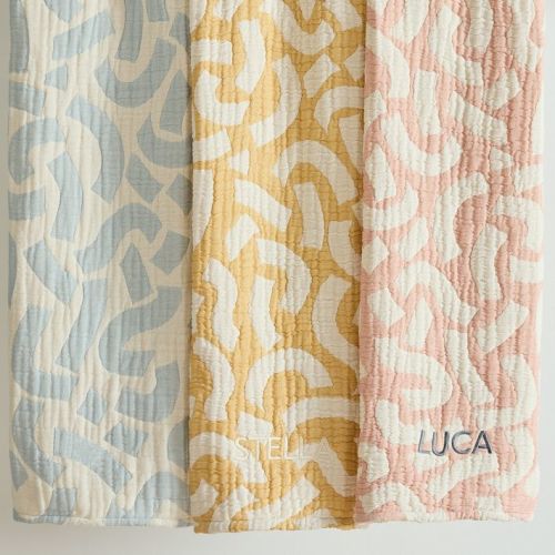 Sprinkled Waves Baby Blanket in Doe