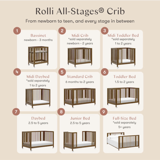 Babyletto Rolli 9-in-1 Convertible All-Stages® Crib