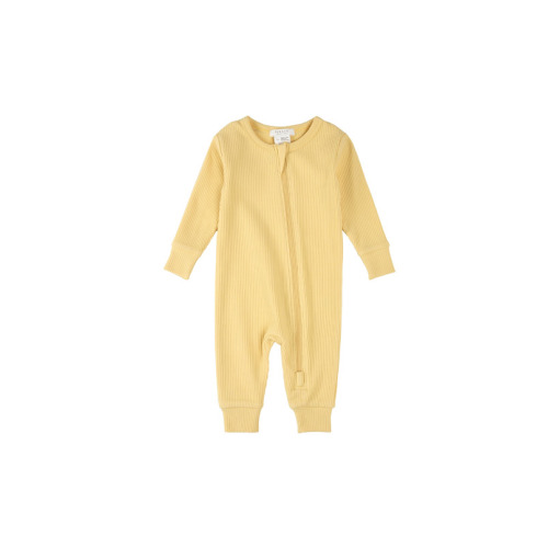 petit lem Modal Ribbed Sleeper Sunshine Yellow
