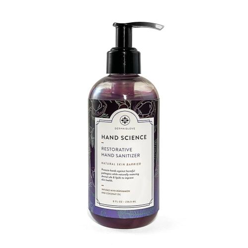 HAND SCIENCE - Moisturizing Gel Sanitizer That Sanitizes and Protects Skin - Formulated With Vitamins A, C & E- Naturally Scented Persimmon - 8 oz Bottle