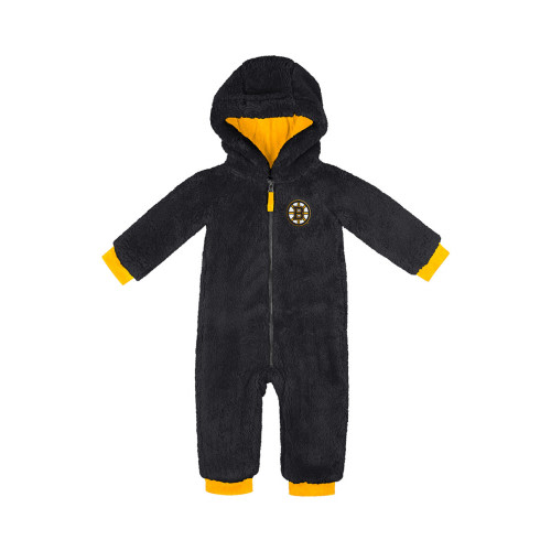 Bruins Infant Black Sherpa Romper