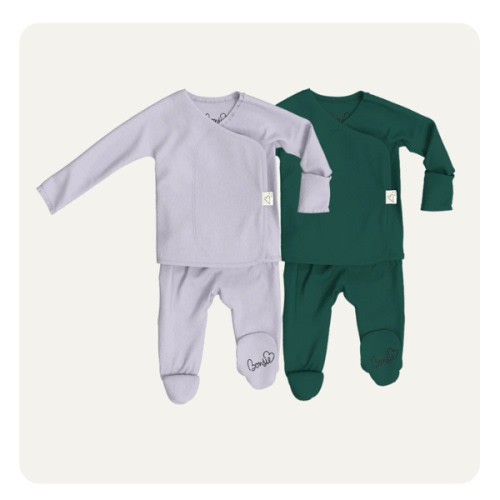 Baby Bundle Footie - Hush Sky + Ever Babe – Bonsie Skin to Skin Babywear