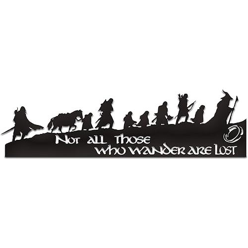 Wanderer's Journey Metal Wall Art-3D Medieval Fantasy Landscape Panel with Inspirational Quote for Living Room & Bedroom Decor