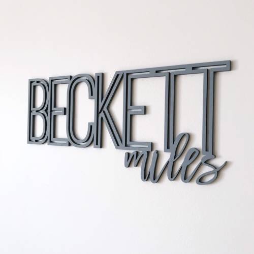 Custom Nursery Name Sign | Personalized Kids Room Wall Decor | Wooden Cut-Out Name Sign | Custom Birch Wood Baby Name Sign