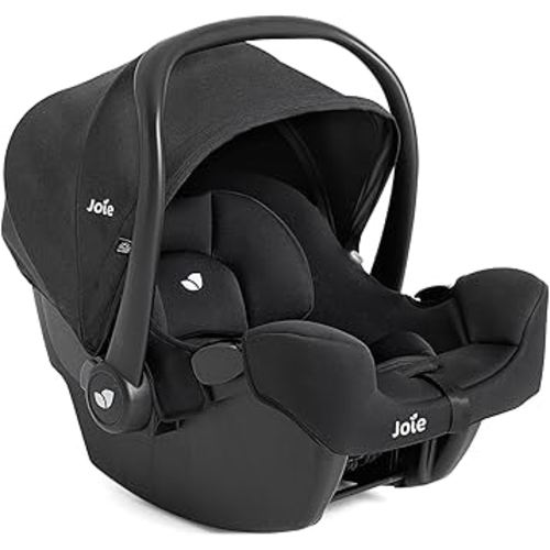 Joie Rue Lightweight Infant Car Seat & Anti-Rebound Base –Side-Impact Protection, 5-Point Harness, and UPF 50+ Canopy for Newborns and Infants (Shale Dark)