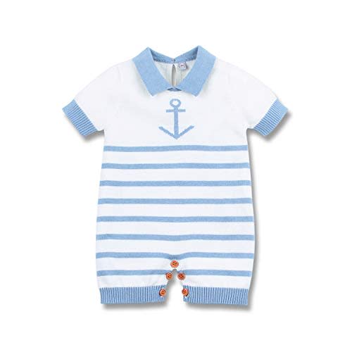 mimixiong Nautical Baby Boy Romper Adorable Toddler Navy Bodysuit Short Sleeve Cotton Clothing