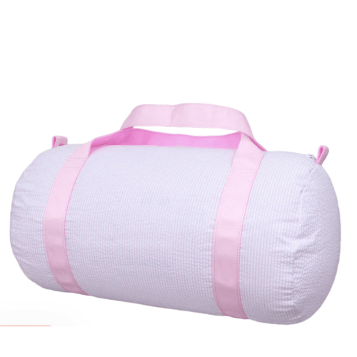 Duffel | Pink Seersucker with first name