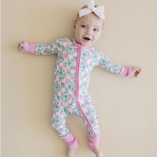Bamboo Zip Romper | Shamrock & Bows