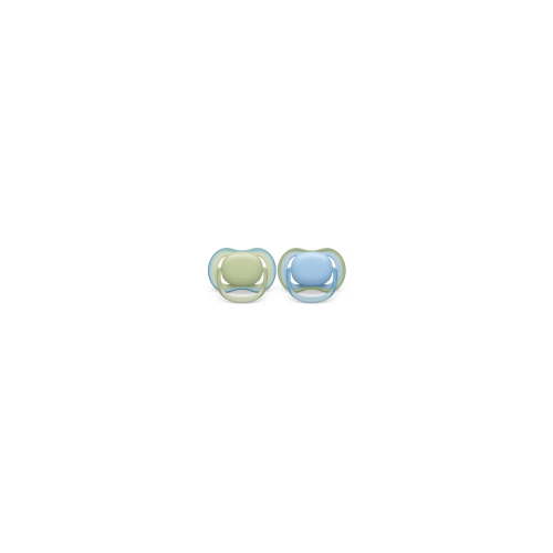 Philips Avent Ultra Air Pacifier 0-6M, Pastel Green / Celestial Blue, 2 Pack, SCF085/21