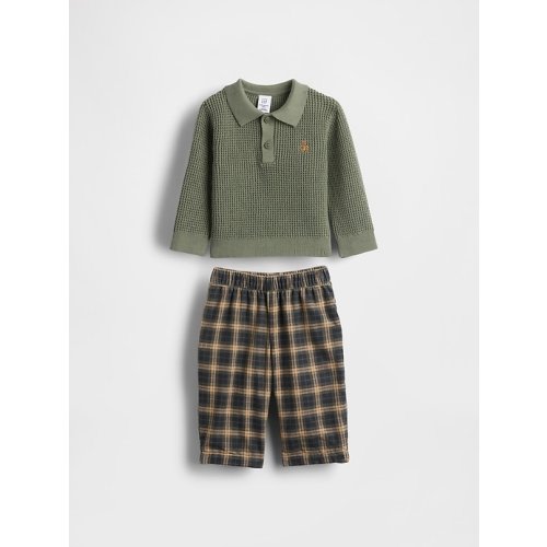 Baby Waffle Polo Outfit Set