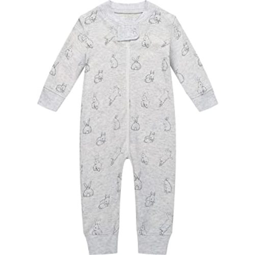 Owlivia Organic Cotton Baby Boy Girl Zip up Sleep 'N Play Pjs, Footless, Long Sleeve