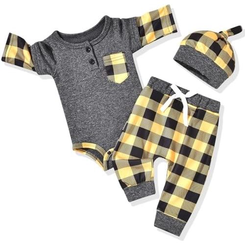 Aalizzwell Newborn Infant Baby Boys Fall Winter Outfit