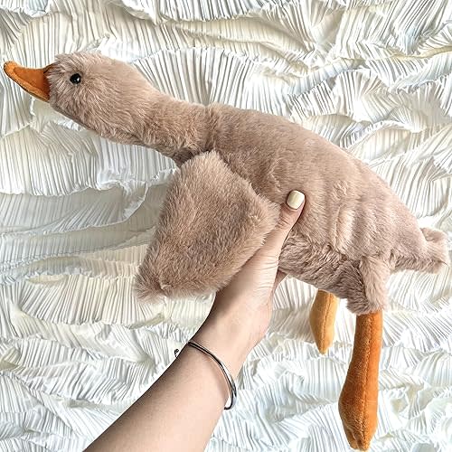 Tanha Goose Stuffed Animal, Soft Goose Plush, Cute Stuffed Goose, Duck Stuffed Animal - 20 inch, Brown