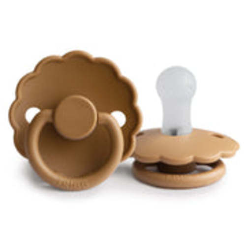 FRIGG Daisy Silicone Pacifier 2-Pack | Limited Edition – Mushie - 0/6 Months - Cappuccino