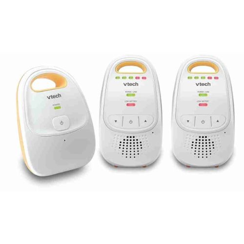 VTech Safe and Sound Audio Baby Monitor with 2 Parent Units, White, One Size