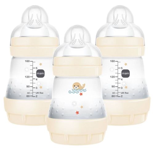 Mam Easy Start Anti-colic Baby Bottle - 0+ Months - 5oz/3pk - Shell