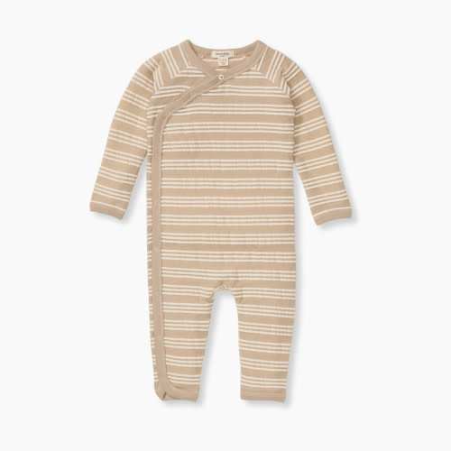 Burt's Bees Baby Raised Stripe Jumpsuit - Hummus Stripe, 3-6 M