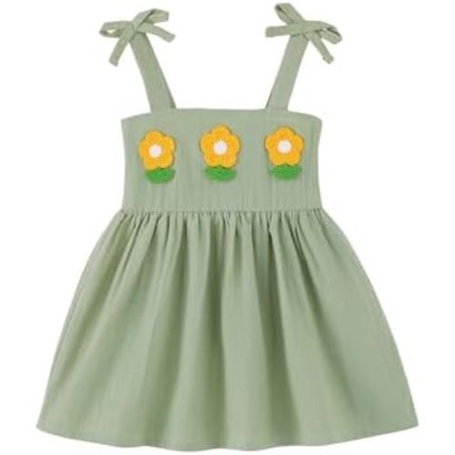 Toddler Baby Girl Dress Newborn Girl Dresses Infant Sleeveless Halter Sundress Baby Clothes for Girls 3M-3T