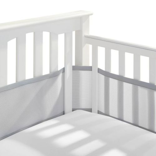 Halo Innovations Breathable Mesh Crib Liner, Full Size Crib - Classic, Gray