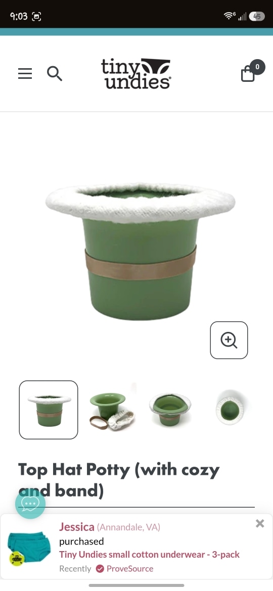 Top Hat Potty (with cozy and band)