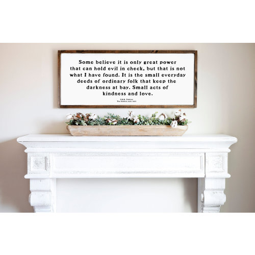 Tolkien Hobbit Quote Sign – Literary Wooden Wall Art – Encouraging Home Decor