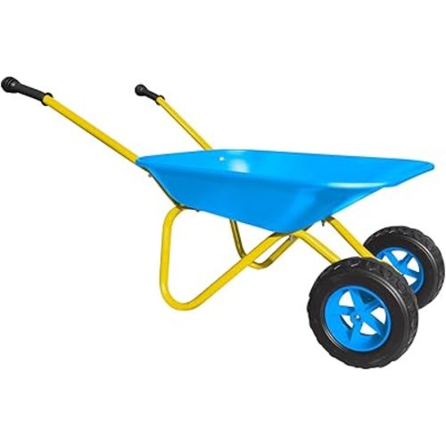 3T GROUP Toddler Wheelbarrow,Children Wheelbarrow Toy for Kids Gardening Tool Set,Kids Wheel Barrel,Wheel Barrow Gift for Sowing,Digging Sand,Sweeping Leaves,Shoveling Snow Blue(Blue)