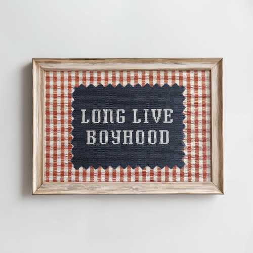 Long Live Boyhood Art Print: Rustic Americana Nursery Decor