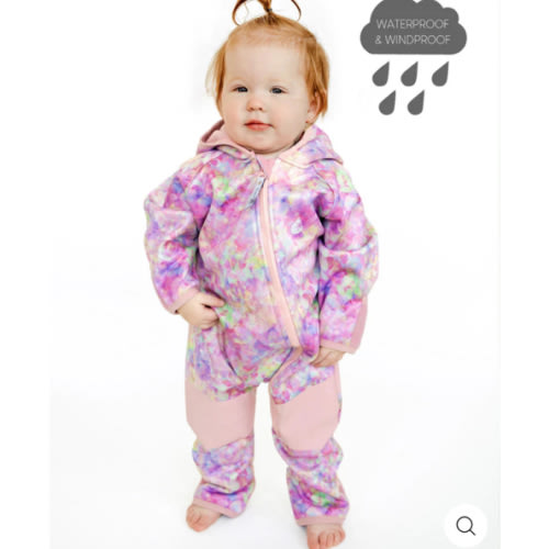 All-Weather Fleece Onesie - Pretty Petals