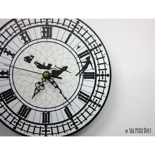 Peter Pan Big Ben Wall Clock - RGB LED 5V Backlit Option - Room Decor - Gift Idea