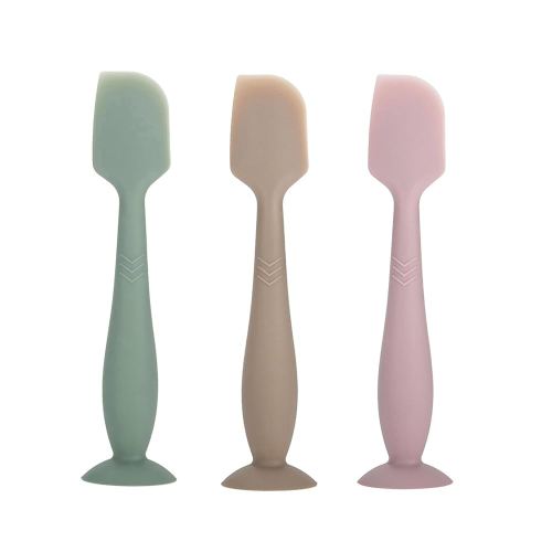 3-Pack Baby Diaper Cream Spatula - Baby Diaper Rash Cream Applicator for Butt Paste - Diaper Cream Brush for Newborn Essentials (grey, pink, green)