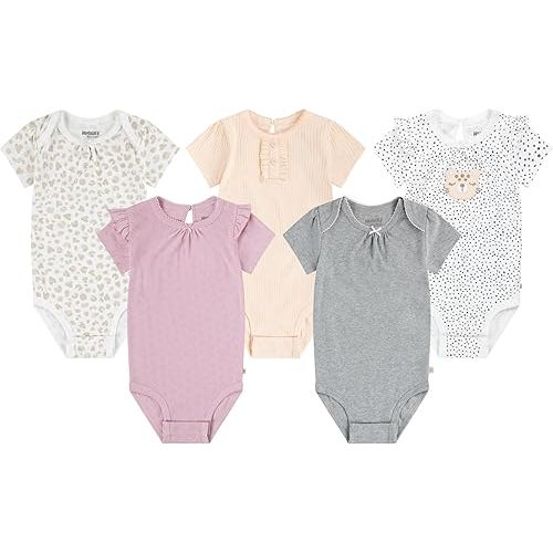 HUGGIES unisex-baby 5-pack Elevated Bodysuit