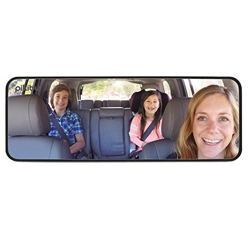 Family Car Mirror by Pikibu® - A better way to see your kids. View ALL your children and your blind spots - 180-degree View - High Definition Clarity