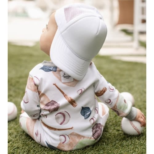 Baseball Organic Cotton Baby Pajamas - 0-3 Months