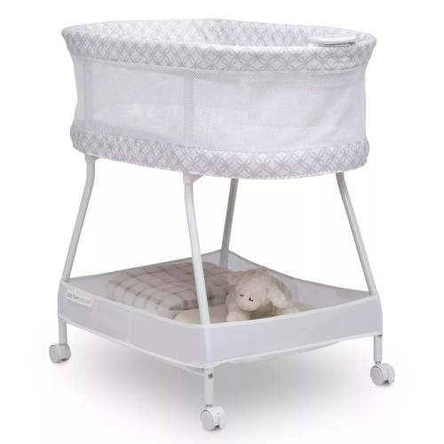 Sweet Dreams Bassinet with Airflow Mesh - Gray Infinity