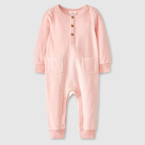 Baby Velour Romper - Cat & Jack™ Green 12m