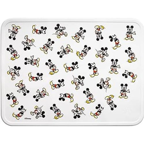 Simple Modern Silicone Placemat for Baby, Toddlers, Kids | Non-Slip Baby Eating Table Food Mat for Restaurants and Dining Table | Piper Collection | Mickey Mouse Retro