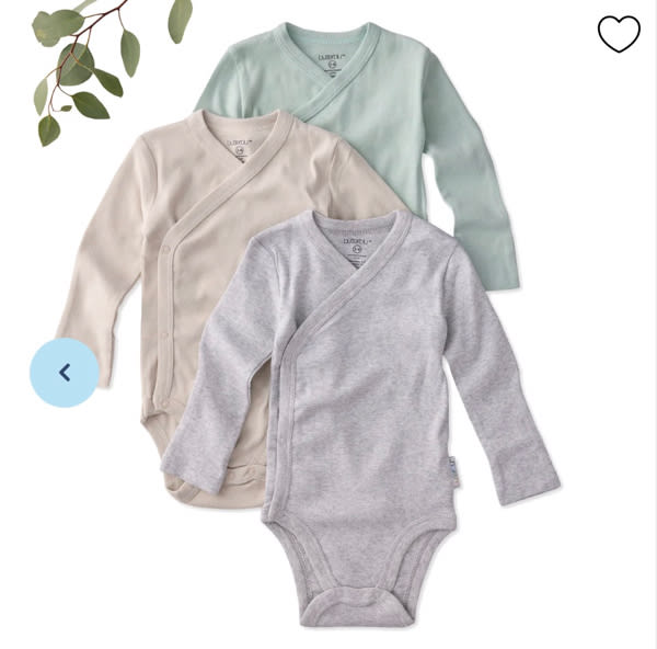 STERLING 3-Pack Side Snap Bodysuit 6-12 Months