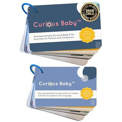 Curious Baby, and Speech Cards. Award Winning 40+ Activities for Baby & Me, Activity at Home, Speech Development and Language Development