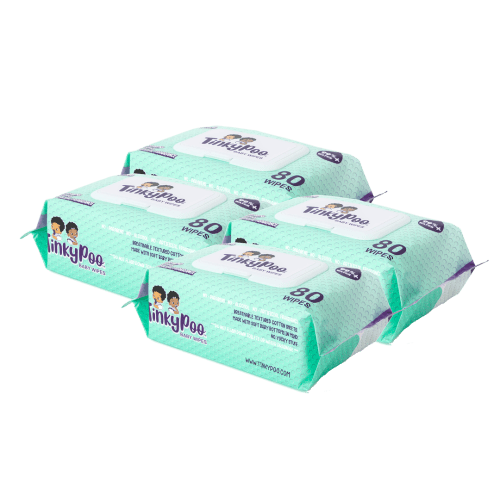 TinkyPoo Baby Wipes (4 packs/320 wipes)