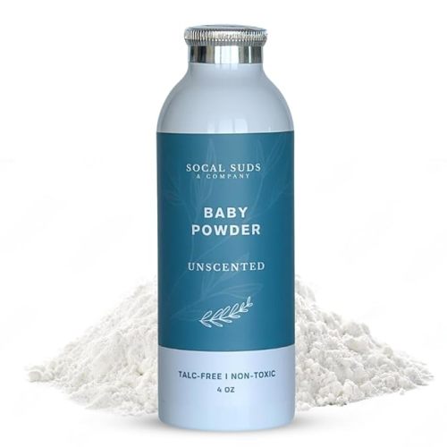 Natural Baby Powder Talc-Free - Newborn Essentials with Arrowroot Powder, Kaolin, Aspen Bark Extract for Soft Soothing Protected Skin - Gentle Absorption - Fragrance Free, 4oz