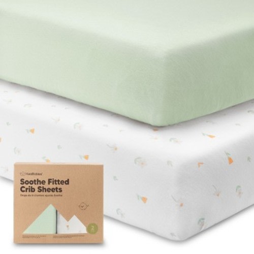 KeaBabies 2pk Soothe Fitted Crib Sheets Neutral, Organic Baby Crib Sheets, Fits Standard Nursery Baby Mattress, Color: Wildflowers