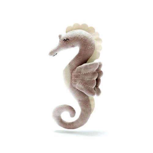 Organic Cotton Knitted Pink Seahorse