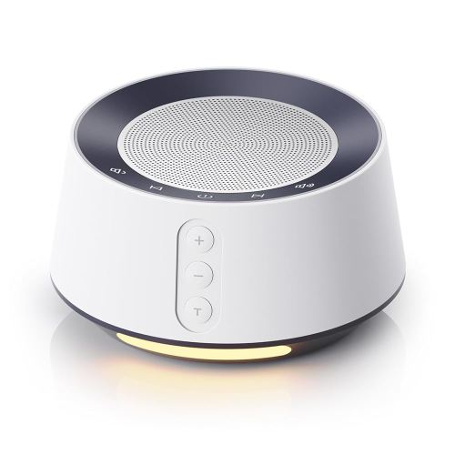 BGOVERSS White Noise Sound Machine with 14 Soothing Sounds and 10 Levels Night Light for Sleeping, 5 Timers and Memory Feature Plug in Sound Machine for Nursery Baby Kids Adults (White)