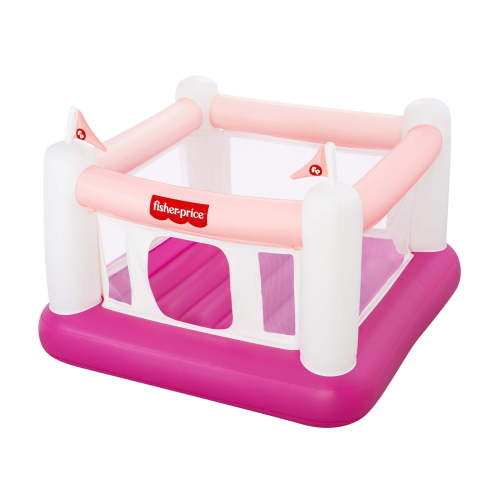 Fisher-Price Pink Bouncesational Inflatable Bounce House with Built-in Pump