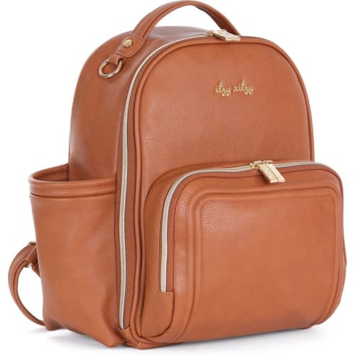 Itzy Ritzy Mini Plus Diaper Backpack, Brown