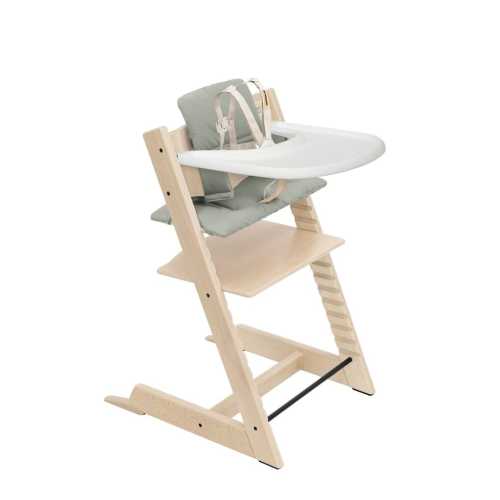 Stokke Tripp Trapp High Chair² - Complete Bundle - Natural with Glacier Green