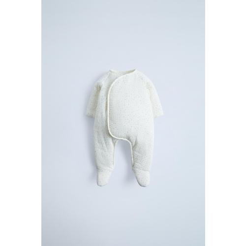 STARS PADDED TEXTURED ROMPER - Ecru | ZARA United States