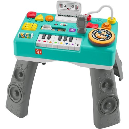 Fisher-Price Laugh & Learn DJ Activity Table | Bright and Musical Baby Activity Table, Version: English, UK; Italian; Portuguese; Spanish, Castilian, HRB60